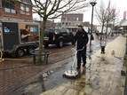 Kauwgom verwijderen met gumfree en hogedrukreiniger